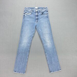 Mother The Dazzler Hover High Rise Straight Jeans Getalongs Wash 10146 Size 30
